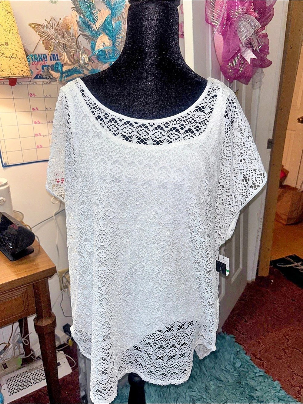 Chaus Sport White Lace Tunic New